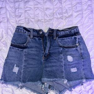 Altar'd State Blue Denim Shorts